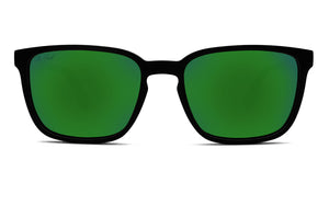 Mulligan Matte Black Green Polarized