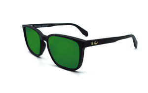 Mulligan Matte Black Green Polarized